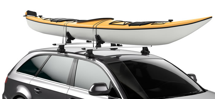 Thule DockGrip with kayak on car